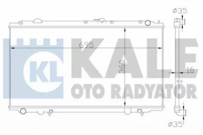 KALE OTO RADYATOR 363100 -  Радиатор, охлаждение двигателя